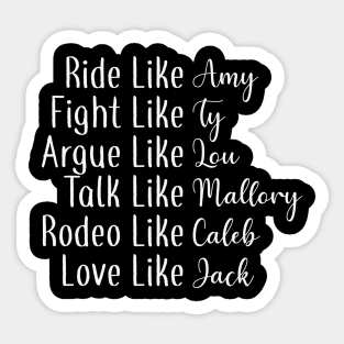 Ride like Amy Sticker